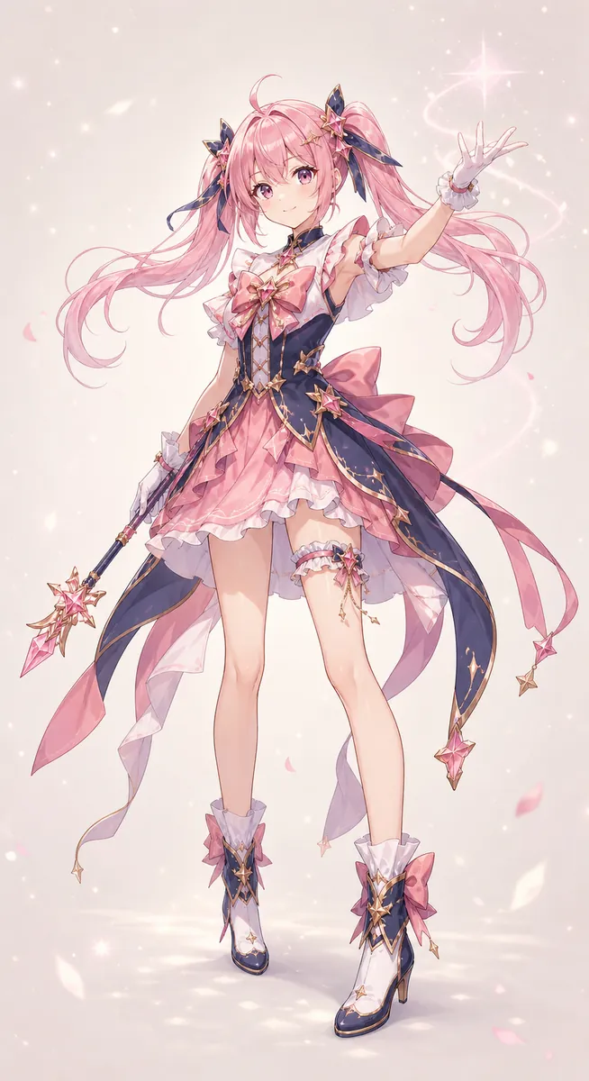 Magical girl character sample from AI Anime Generator