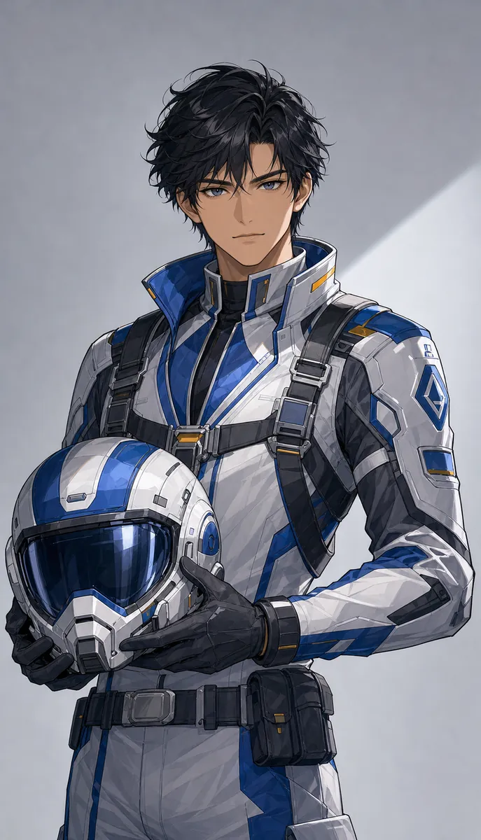 Anime sci-fi pilot portrait sample from AI Anime Generator
