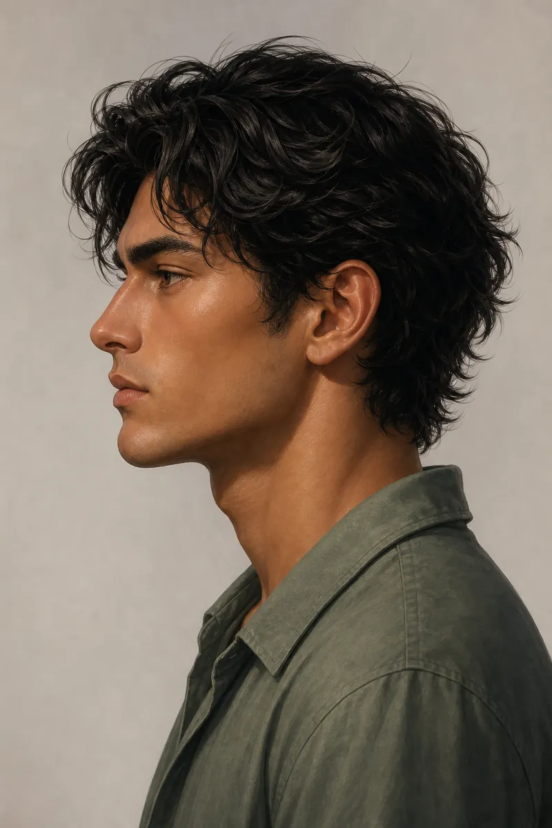 Side profile portrait sample from AI Face Generator