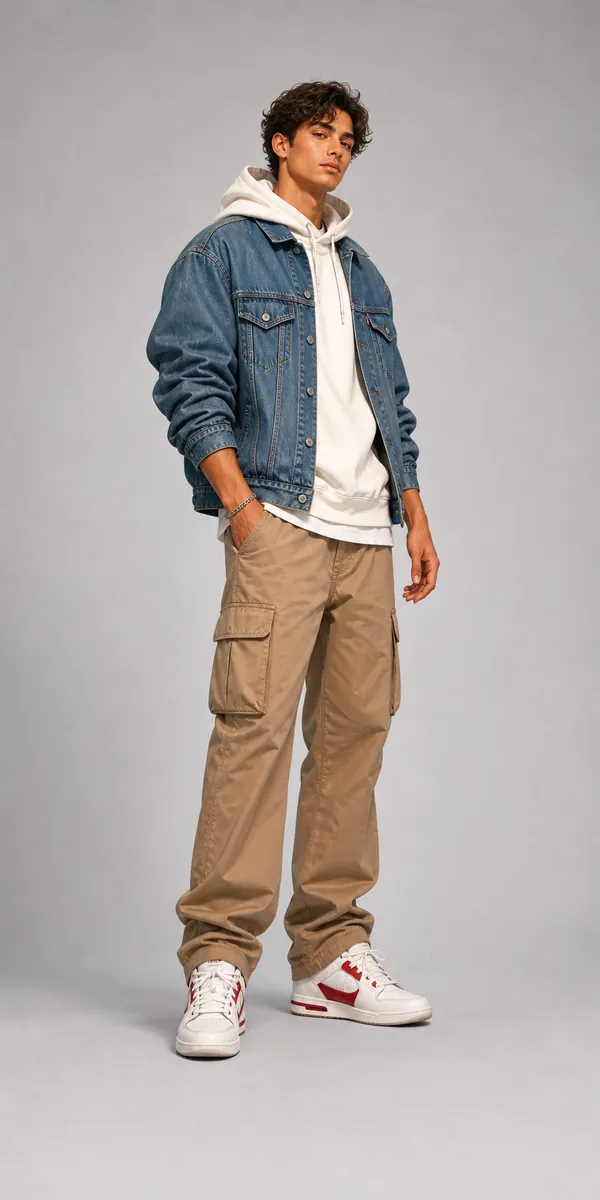 Streetwear character standing pose edit sample