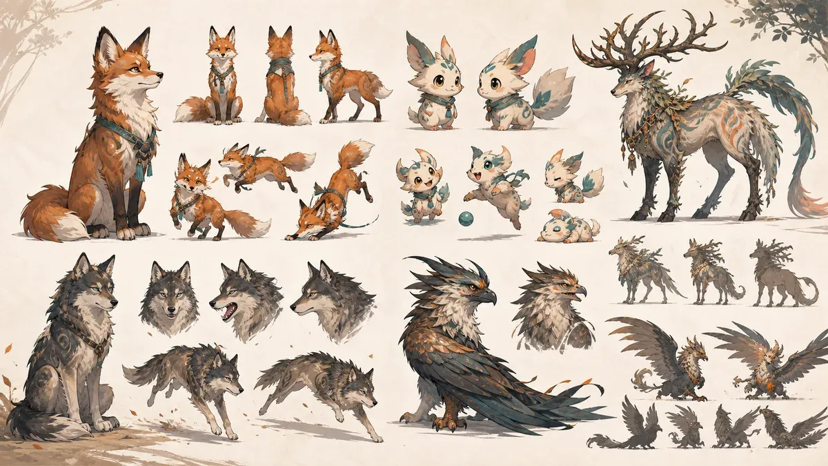AI animal generator creating creature and animal pose references