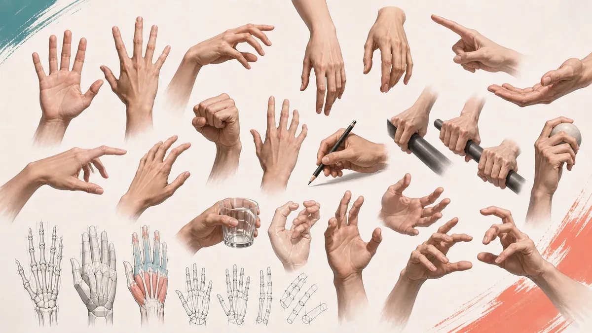 AI hands generator reference for realistic hand poses